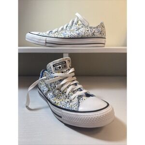 Converse Unisex Chuck Taylor All Star A00469F OX Low Top Shoes White/Yellow/Blue